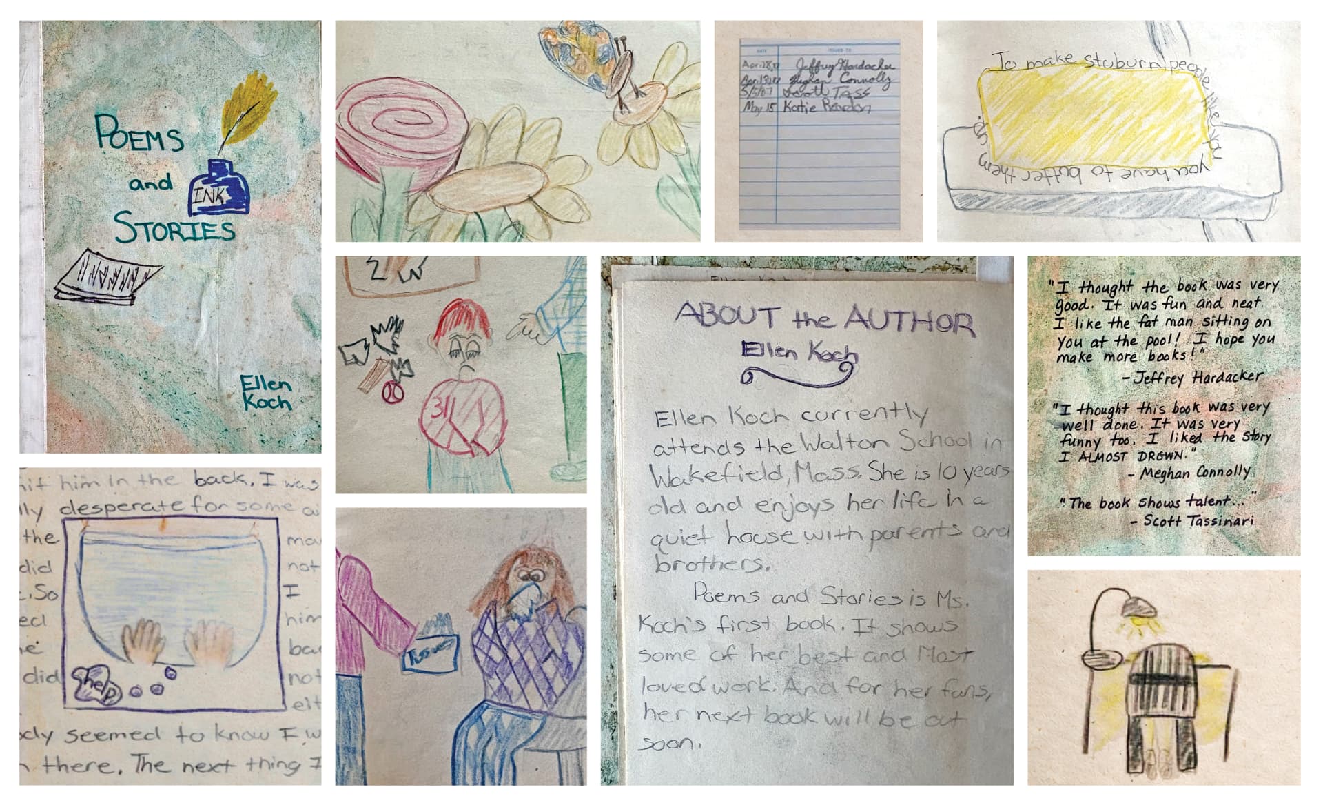 About Finnerty Design — childhood handmade book collage with story text